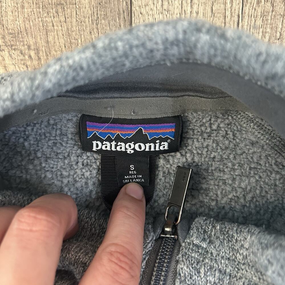 Patagonia Men’s Small Gray Better Sweater Fleece Vest Full Zip Workwear Travel - Picture 5 of 5